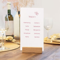 Tischplan Hochzeit "Zwei Herzen"
