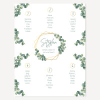 Sitzplan Hochzeit "Eukalyptus Geometrie" inkl. Personalisierung