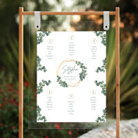 Sitzplan Hochzeit "Eukalyptus Geometrie" inkl. Personalisierung