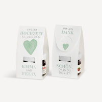Geschenktäschchen mit Erdbeer Konfitüre "Herz"