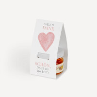 Geschenktäschchen mit Blütenhonig "Herz"
