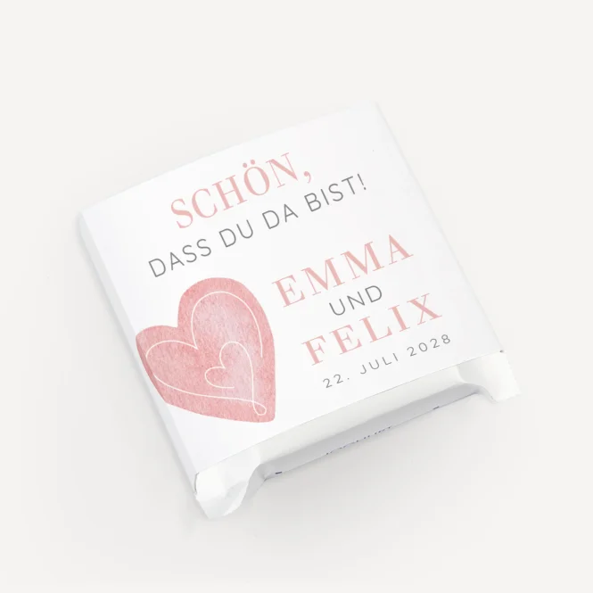Banderole Mini Schokolade "Herz"