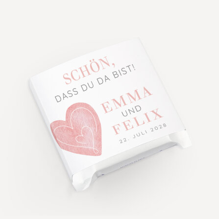 Banderole Mini Schokolade "Herz"