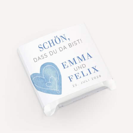 Banderole Mini Schokolade "Herz"