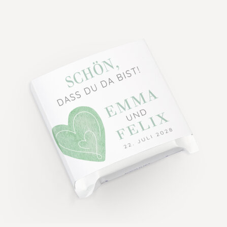 Banderole Mini Schokolade "Herz"