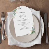 Menükarte Hochzeit Bogenkarte "Green Magic"