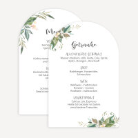 Menükarte Hochzeit Bogenkarte "Green Magic"