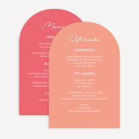 Menükarte Hochzeit Bogenkarte "Color Blocking"