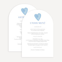 Menükarte Hochzeit Bogenkarte "Herz"