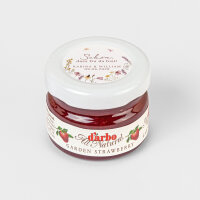 Gastgeschenk Mini Konfitüre mit Aufkleber "Wildromantische Blüten"