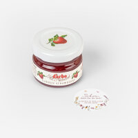 Gastgeschenk Mini Konfitüre mit Aufkleber "Wildromantische Blüten"