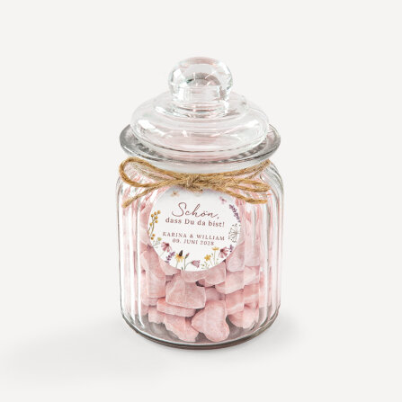 24 x Geschenkanhänger rund "Wildromantische...