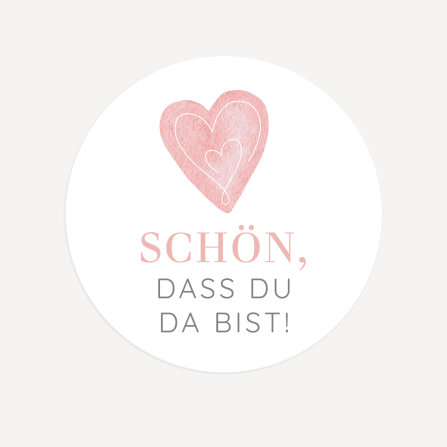 Aufkleber Hochzeit "Herz"