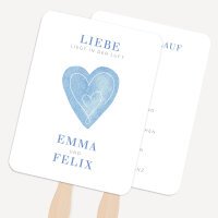 Fächer Hochzeit "Herz" mit Ablaufplan