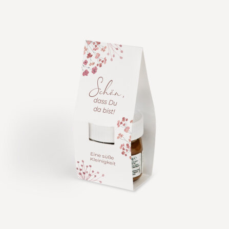Geschenktäschchen mit Nutella "Trockenblumen Blush"