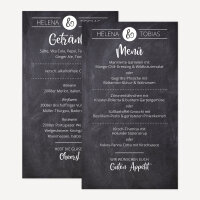 Menükarte Hochzeit "Schiefertafel"