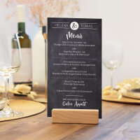 Menükarte Hochzeit "Schiefertafel"