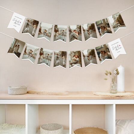 Fotogirlande Hochzeit "Kalligrafie"
