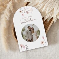 Dankeskarte Hochzeit Bogenkarte "Wild Flowers"