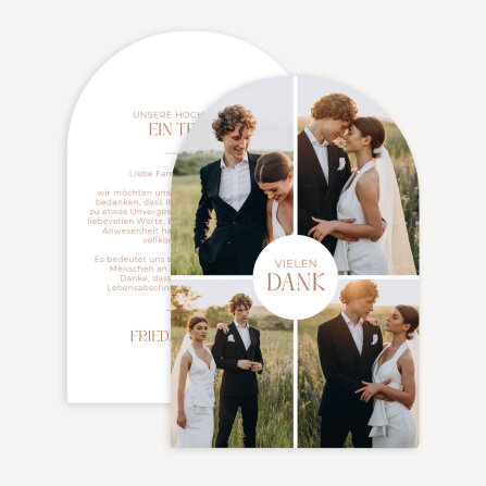 Dankeskarte Hochzeit Bogenkarte "Magischer Moment"