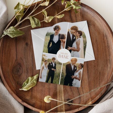 Dankeskarte Hochzeit Bogenkarte "Magischer Moment"