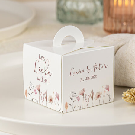 Gastgeschenk Anzuchtset Box "Wild Flowers"
