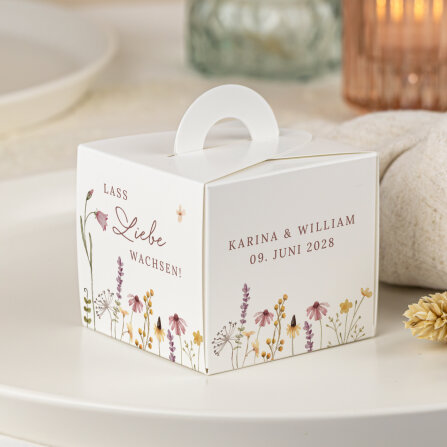 Gastgeschenk Anzuchtset Box "Wildromantische...