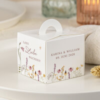 Gastgeschenk Anzuchtset Box "Wildromantische Blüten"