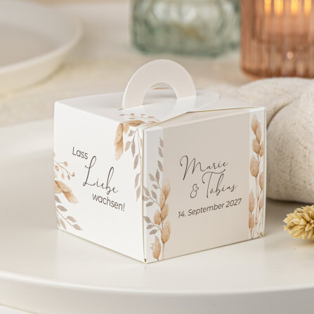 Gastgeschenk Anzuchtset Box "Trockengras"