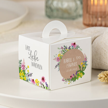 Gastgeschenk Anzuchtset Box "Wildblumen"