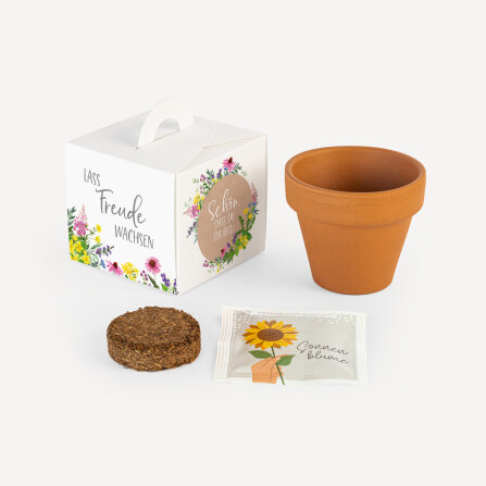 Gastgeschenk Anzuchtset Box "Wildblumen"