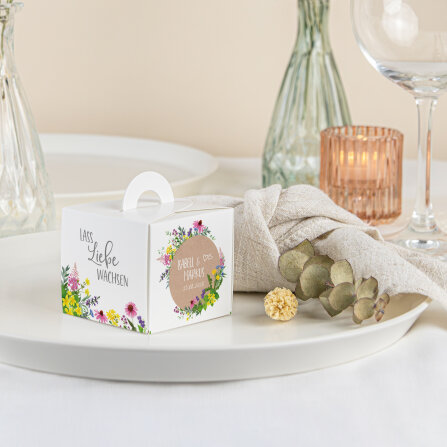 Gastgeschenk Anzuchtset Box "Wildblumen"