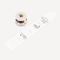 Geschenktäschchen mit Erdbeer Konfitüre "Kalligrafie"