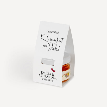 Geschenktäschchen mit Blütenhonig "Kalligrafie"