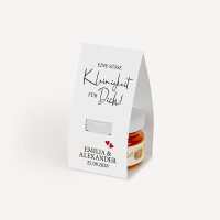 Geschenktäschchen mit Blütenhonig "Kalligrafie"