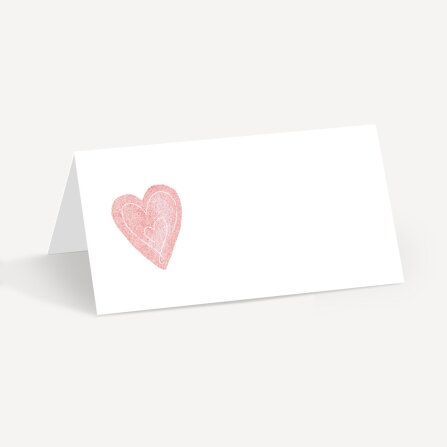 Tischkarte Hochzeit Aufsteller "Herz"