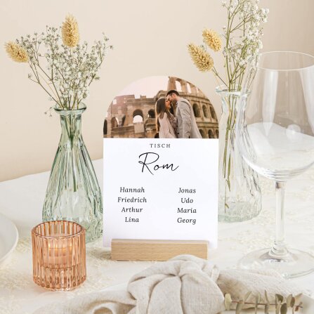 Tischplan Hochzeit Bogenkarte "Lieblingsorte"