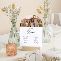 Tischplan Hochzeit Bogenkarte "Lieblingsorte"