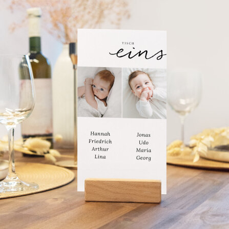 Tischplan Hochzeit "Kinderfotos"