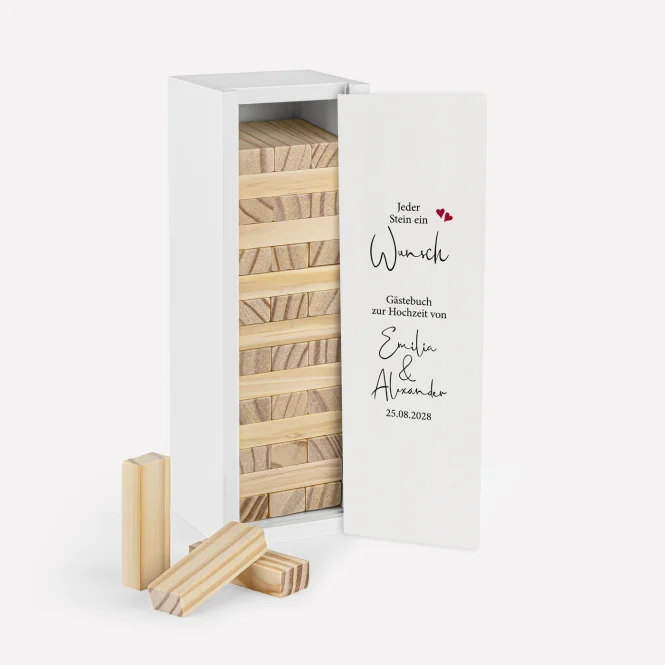 Gästebuch Alternative Hochzeit Wackelturm mit...