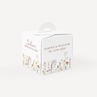 Gastgeschenk Mini Henkelbox "Wildromantische Blüten" optional mit Füllung