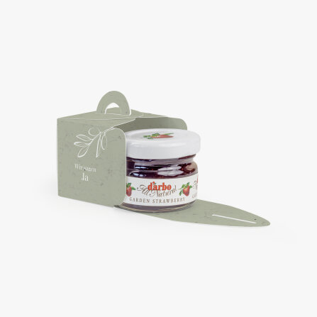 Gastgeschenk Mini Henkelbox "Natural Olive" optional mit Füllung