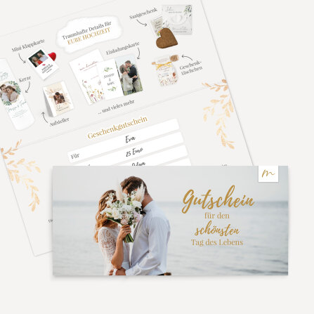 Geschenkgutschein für Meine Hochzeitsdeko