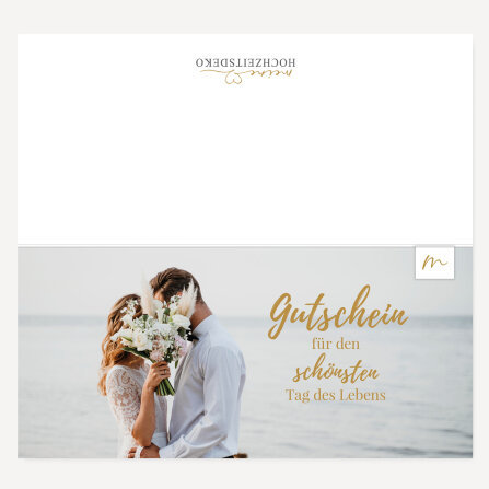 Geschenkgutschein für Meine Hochzeitsdeko