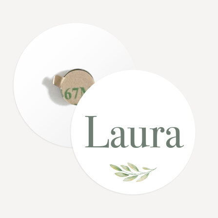 Magnet Namensschilder Hochzeit mit eigenem Design