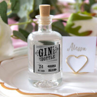 Gastgeschenk Fläschchen mit Aufkleber "Ginie in a bottle"