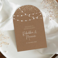 Hochzeitseinladung Bogenkarte "Party Lights"