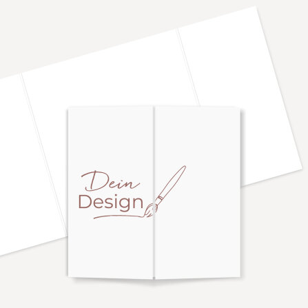 Hochzeitseinladung Altarfalz mit eigenem Design