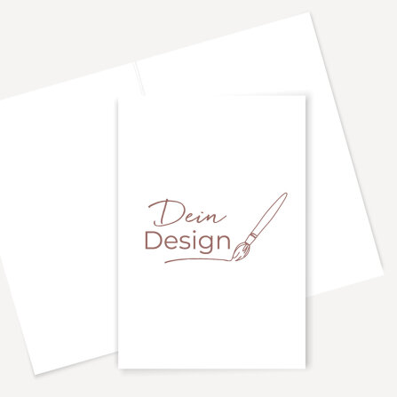 Hochzeitseinladung Klappkarte hoch mit eigenem Design