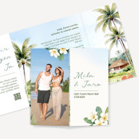 Hochzeitseinladung Altarfalz "Bali"